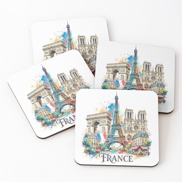 Item preview, Paris France Eiffel Tower and Iconic Landmarks designed and sold by EdwinkOne.