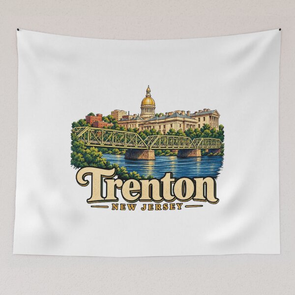 Item preview, Vintage Trenton New Jersey Travel Souvenir Landmark Gift designed and sold by MichaeIRellov.