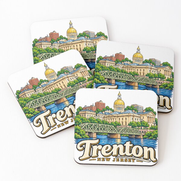 Item preview, Hand Drawn Trenton New Jersey Travel Souvenir Landmark Gift designed and sold by MichaeIRellov.