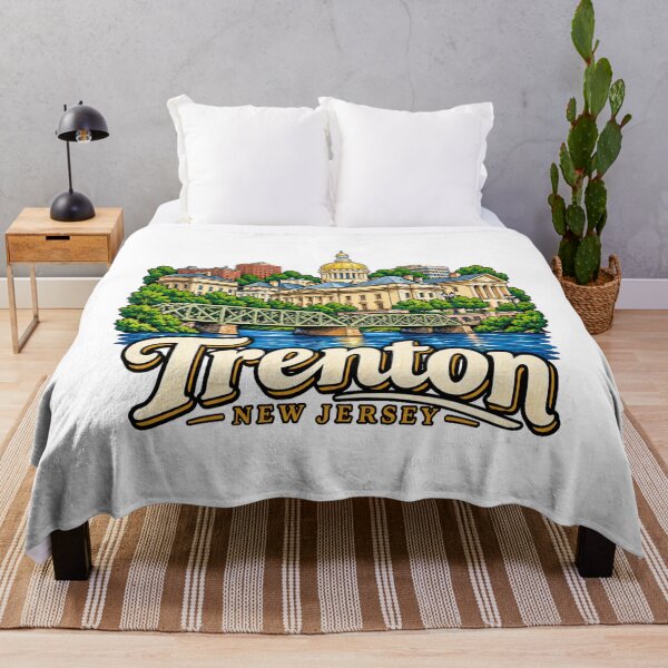 Item preview, Hand Drawn Trenton New Jersey Travel Souvenir Landmark Gift designed and sold by MichaeIRellov.