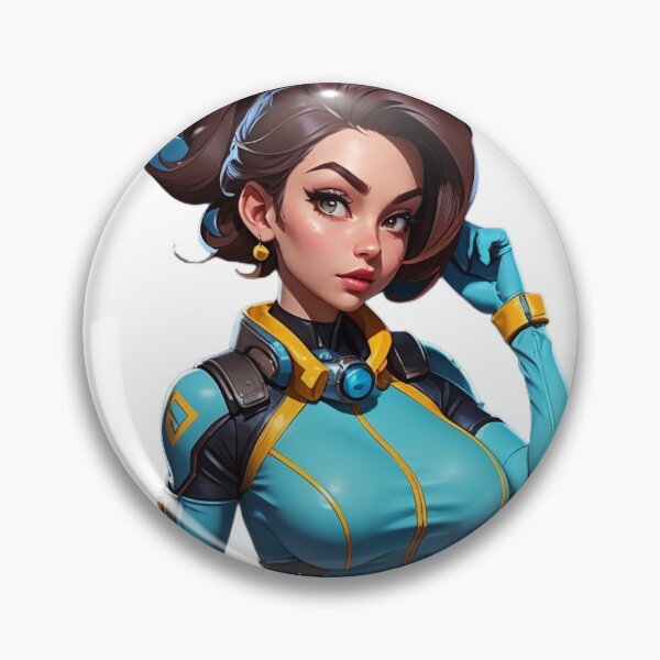 Item preview, Brunette Vault Waifu – Blue Jumpsuit Anime Girl designed and sold by ZipperDragon88.