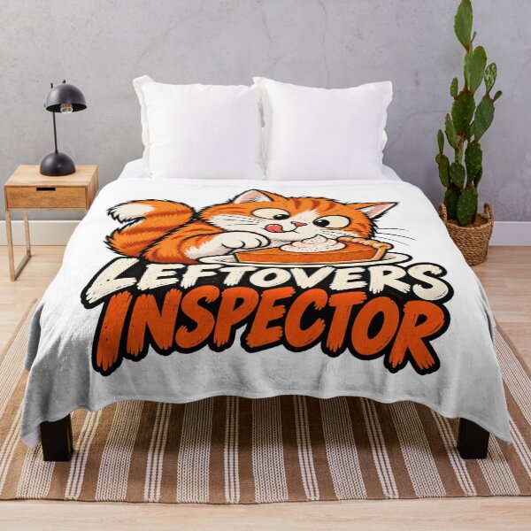 Item preview, Funny Thanksgiving Cat – Leftovers Inspector Pumpkin Pie designed and sold by The Silly Grumpy Society.