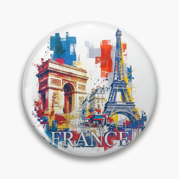 Item preview, Paris France Eiffel Tower and Arc de Triomphe designed and sold by EdwinkOne.