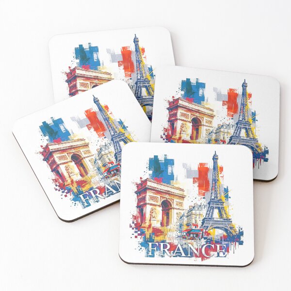 Item preview, Paris France Eiffel Tower and Arc de Triomphe designed and sold by EdwinkOne.