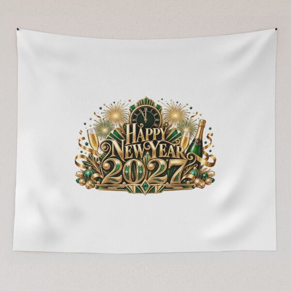 Item preview, Happy New Year 2027 Celebration Cheer Festive Design designed and sold by FuzionRaptor.