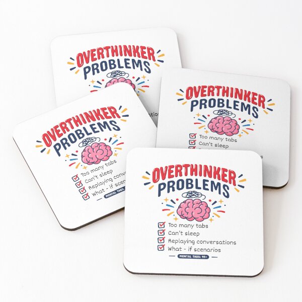Item preview, Overthinker Problems Mental Tabs 99+ Funny Brain Humor designed and sold by Mellow Mood Designs.