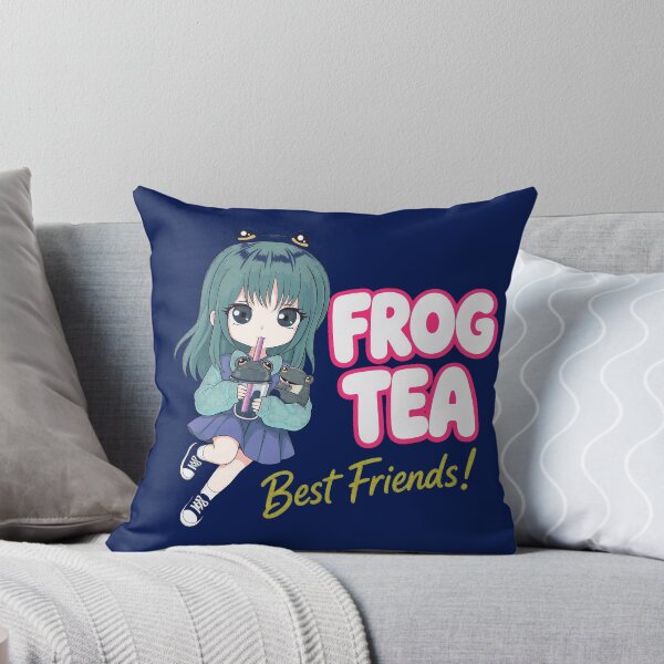Item preview, Cute Green Frog Tea Kawaii Chibi Girl designed and sold by melissaburns.