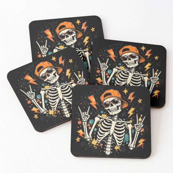 Item preview, Rock On Skeleton Halloween, Funny Punk Rock Skeleton, Spooky Season Rock and Roll, Cool Gothic Halloween Aesthetic, Boys Halloween Gift designed and sold by Quiajia.