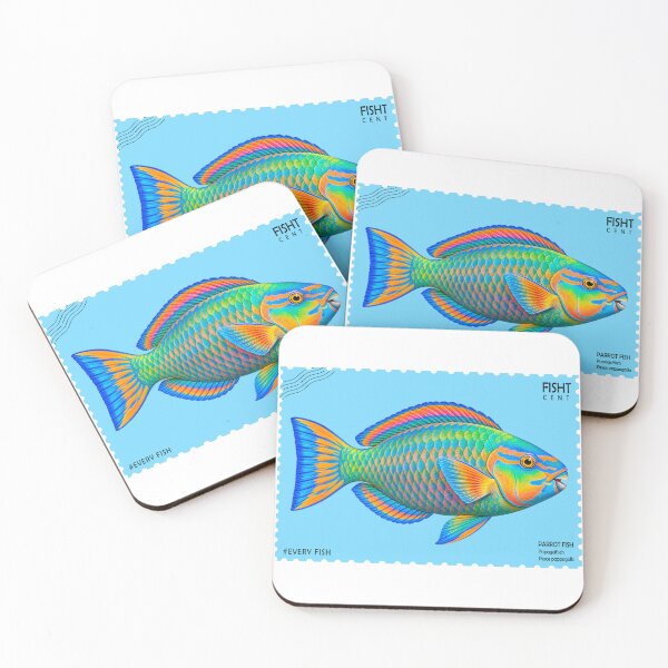 Item preview, PARROT FISH - STAMP designed and sold by Looplk.