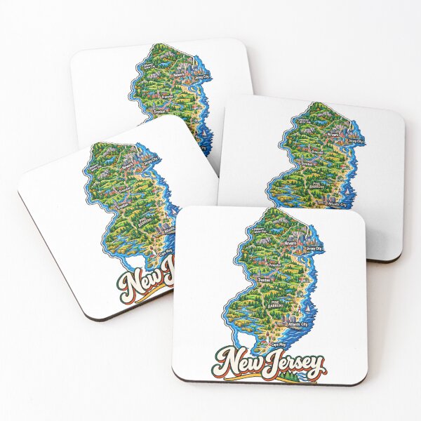 Item preview, Hand Drawn New Jersey Travel Souvenir Landmark Gift designed and sold by MichaeIRellov.