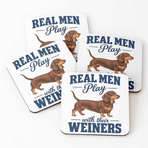Item preview, Real Men Play With Their Weiners Funny Dachshund Dog designed and sold by gordonbwyashop.