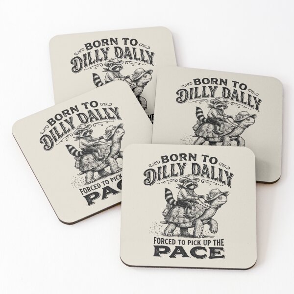 Item preview, Born To Dilly Dally Forced To Pick Up The Pace Funny Retro Humor Art designed and sold by gear-posters.