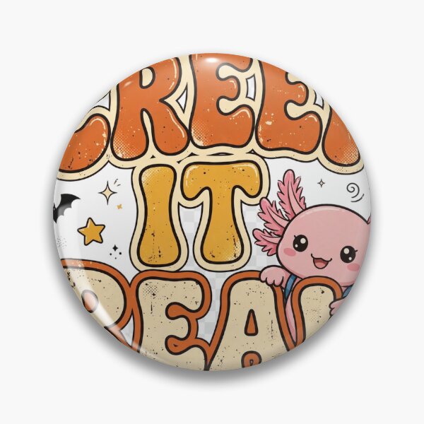 Item preview, Creep It Real Retro Halloween T-Shirt | Funny Spooky Season Axolotl designed and sold by BRAMOVO ⭐⭐⭐.