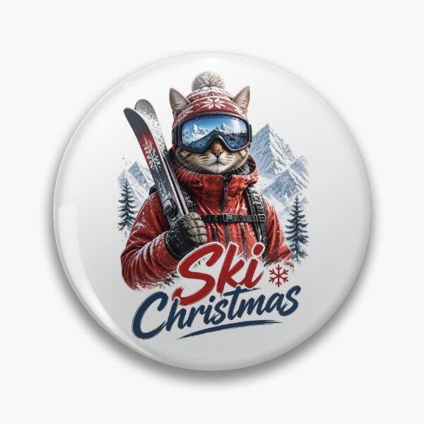 Item preview, Ski Christmas Cat Mountain designed and sold by Sovereign Supply Co..
