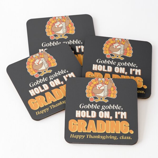 Item preview, Hold On I'm Grading Funny Teacher Thanksgiving Turkey designed and sold by SickDesign.