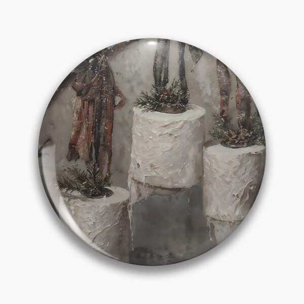 Item preview, Gothic Christmas Toilet Paper Roll Bathroom Humor Painting designed and sold by DarkHolyQueen.