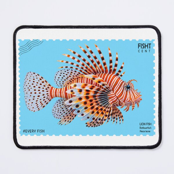 Item preview, LION FISH - STAMP designed and sold by Looplk.