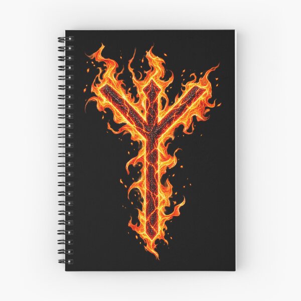 Item preview, Algiz Rune in Fire – Flaming Viking Symbol designed and sold by Faust-ART.