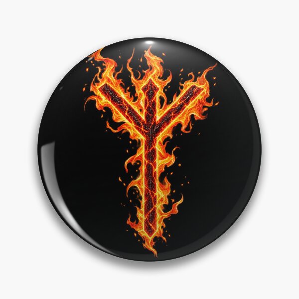 Item preview, Algiz Rune in Fire – Flaming Viking Symbol designed and sold by Faust-ART.