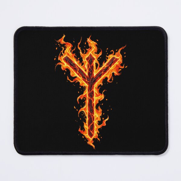 Item preview, Algiz Rune in Fire – Flaming Viking Symbol designed and sold by Faust-ART.