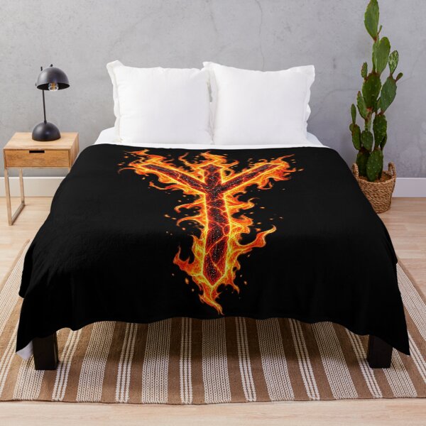 Item preview, Algiz Rune in Fire – Flaming Viking Symbol designed and sold by Faust-ART.