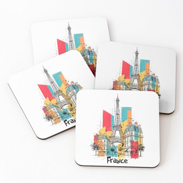 Item preview, Paris Illustration with Eiffel Tower and Architecture designed and sold by EdwinkOne.
