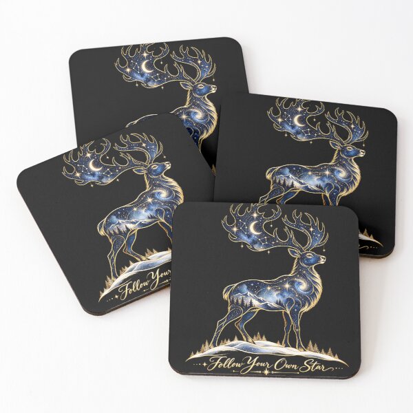 Item preview, Celestial Reindeer Galaxy Stag – Follow Your Own Star | Mystical Moon, Stars & Cosmic Wildlife Art designed and sold by Emoji Emblems.