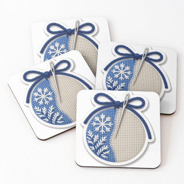 Item preview, Needlepoint Christmas Ornament in Progress designed and sold by Freckled-Monkey.