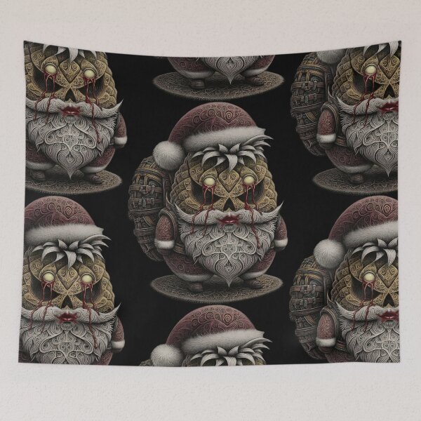 Item preview, Gothic Pineapple Santa Skull designed and sold by LujziWorld.