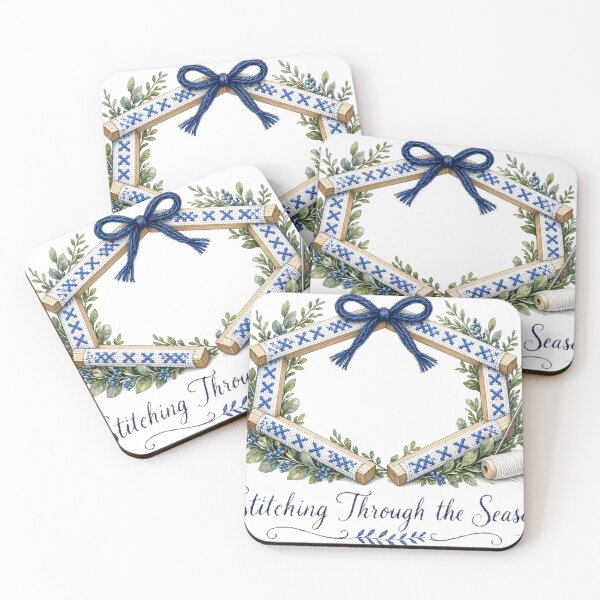 Item preview, Stitching Through the Season Needlepoint Wreath designed and sold by Freckled-Monkey.