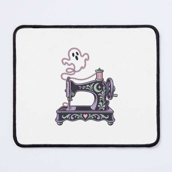 Item preview, Vintage Ghost Sewing Machine | Spooky Cute Halloween Sewing Art designed and sold by Greemo03.