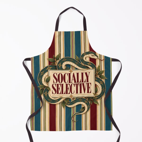 Item preview, Socially Selective Serpent Emblem Striped Design designed and sold by aztrends.