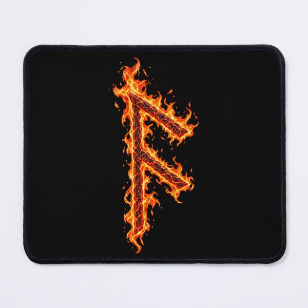 Item preview, Fiery Fehu Rune – Viking Power and Abundance designed and sold by Faust-ART.