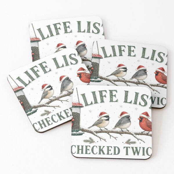 Item preview, Life List Checked Twice Birdwatcher Christmas designed and sold by Freckled-Monkey.