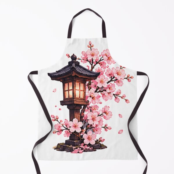 Item preview, Japanese Stone Lantern with Cherry Blossoms designed and sold by Rehnair.