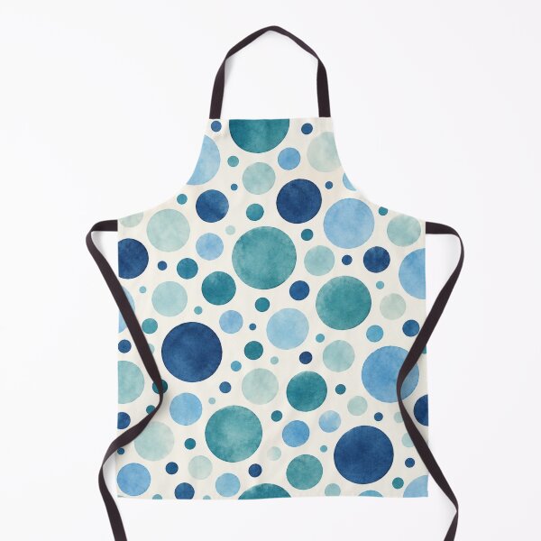 Item preview, Watercolor Ocean Blue Teal Polka Dots Seamless Pattern designed and sold by Shivora Studio.