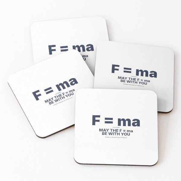Item preview, May The F=ma Be With You (Newton Physics Pun) designed and sold by TheEmptySet.
