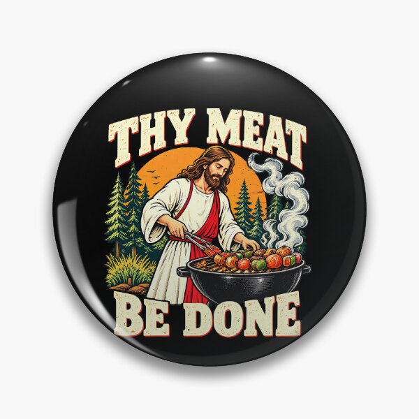 Item preview, Thy Meat Be Done Grilling Joke With Jesus designed and sold by elderberry.