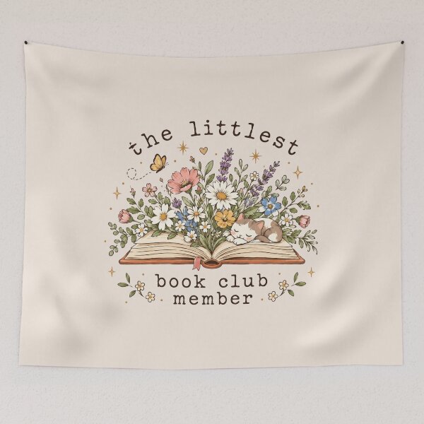 Item preview, The Littlest Book Club Member Baby, Cute Floral Book, Whimsical Bookish Newborn, Cozy Reading Aesthetic, Book Lover Mom Gift designed and sold by Quiajia.