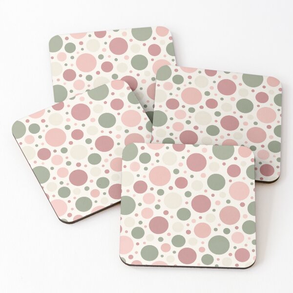 Item preview, Sage Green Dusty Rose Pink Polka Dots Seamless Pattern designed and sold by Shivora Studio.