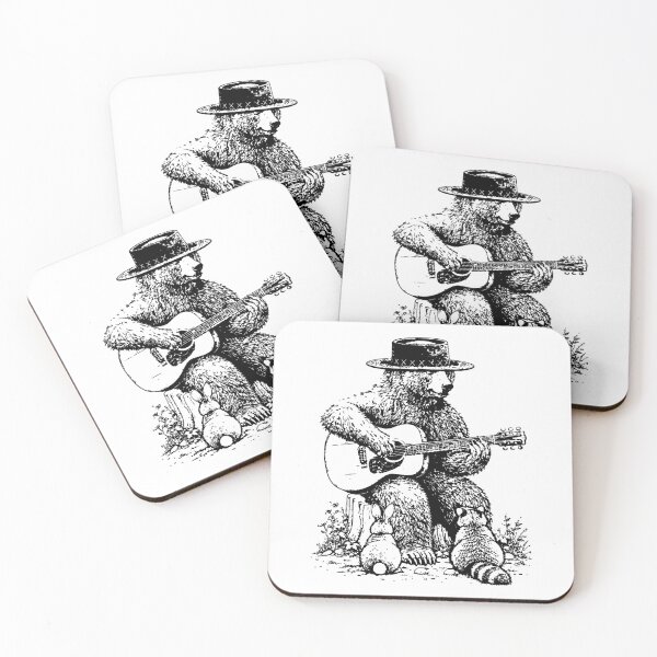Item preview, Bear Playing Acoustic Guitar Woodland Animal Music Design designed and sold by hobrath.