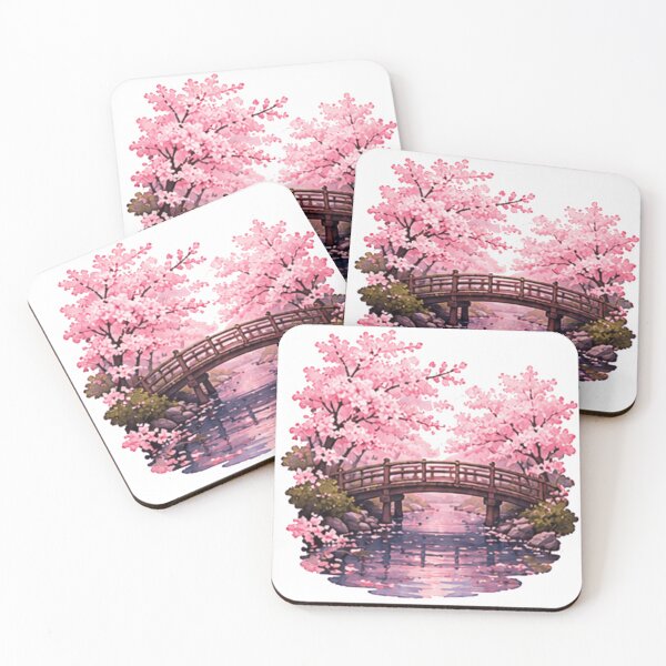 Item preview, Wooden Bridge with Cherry Blossoms designed and sold by Rehnair.
