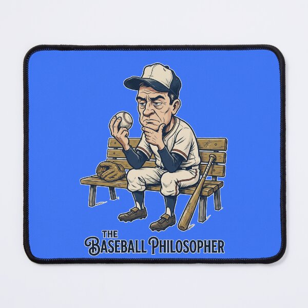 Item preview, Funny Vintage Baseball Philosopher Cartoon designed and sold by Etch-art.