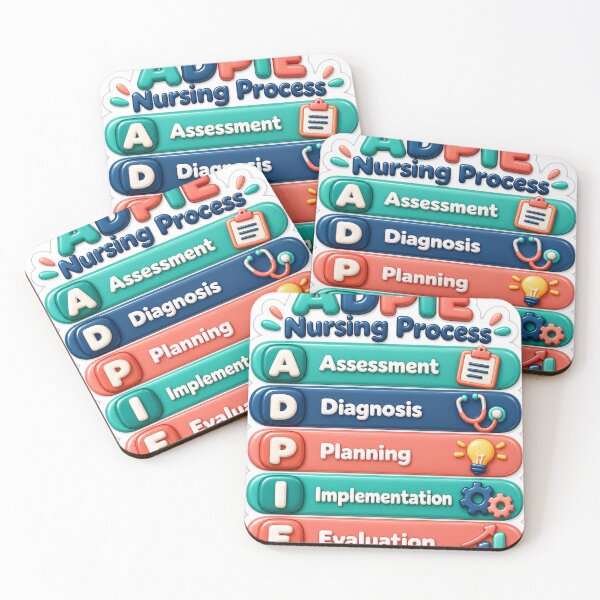 Item preview, ADPIE Nursing Process 3D Sticker designed and sold by isokinetic.