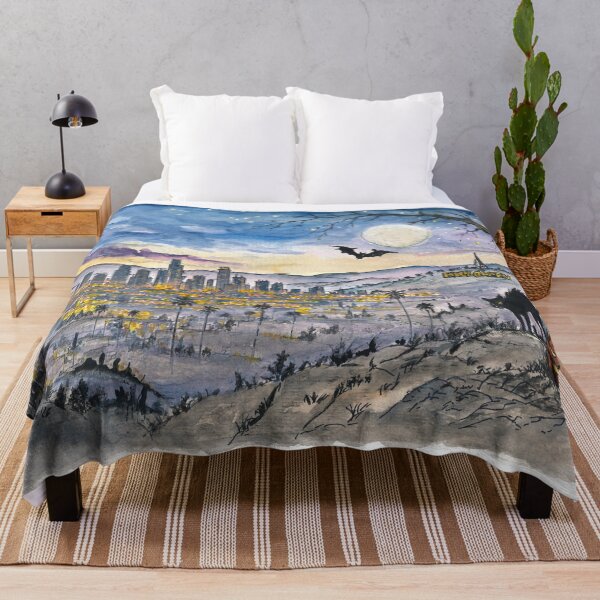 Item preview, Halloween Shadows Falling Across the Los Angeles Skyline designed and sold by artshop77.