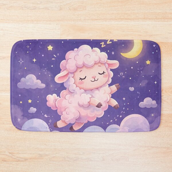 Item preview, Dreamy Jumping Sheep.Cute Good Night Sleep. designed and sold by Deepsleepstudio.