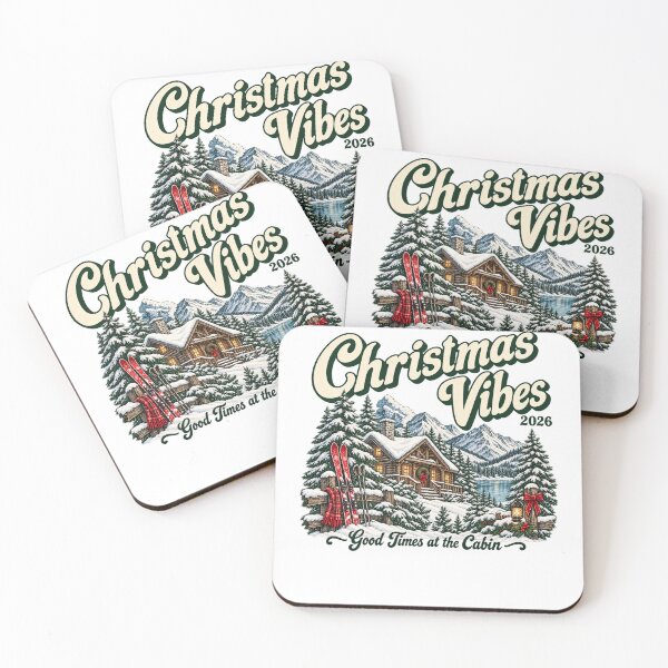 Item preview, Vintage Christmas Cabin Winter Mountain Design designed and sold by LandFinStudio.