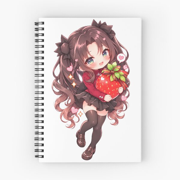 Item preview, Rin Tohsaka Chibi Fanart – Cute Fate Stay Night Anime Girl with Strawberry designed and sold by mumeaw.