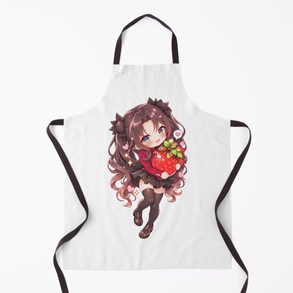 Item preview, Rin Tohsaka Chibi Fanart – Cute Fate Stay Night Anime Girl with Strawberry designed and sold by mumeaw.