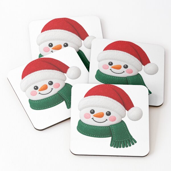 Item preview, Cute Christmas Snowman Embroidery Design, Santa Hat Winter Patch designed and sold by LandFinStudio.